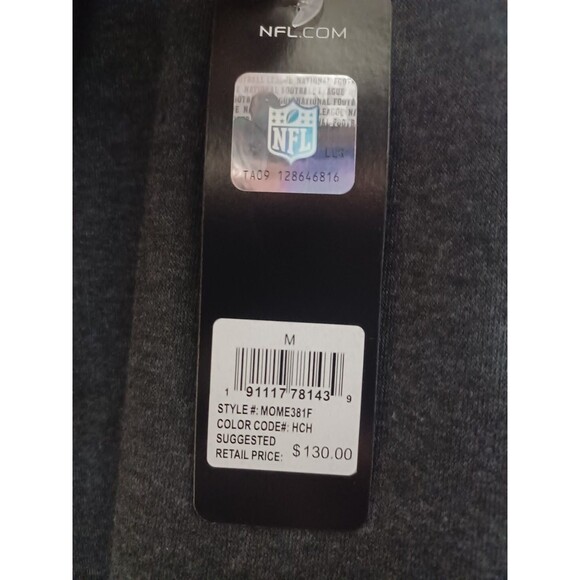 Official NFL Bomber Jacket Shield Logo Medium Gray NFL Team Apparel New $130MSRP - Picture 9 of 9